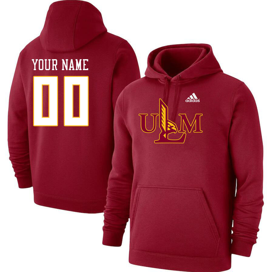 Custom Louisiana?CMonroe Warhawks Name And Number Hoodies-Red